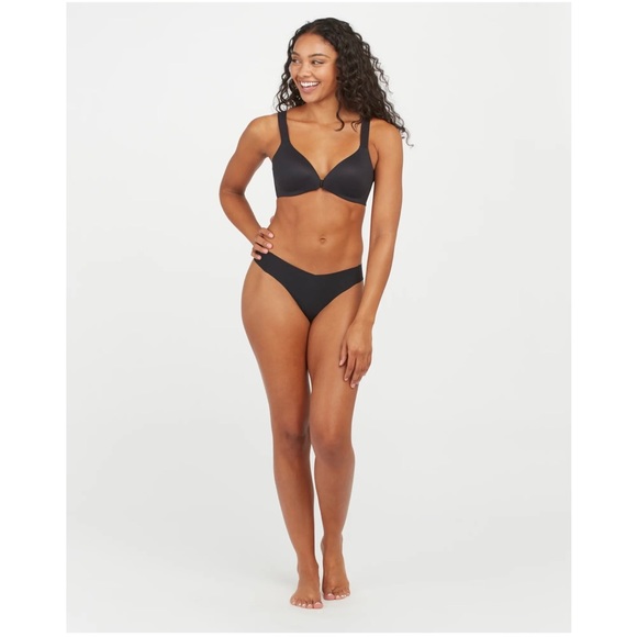 SPANX Bra-llelujah Lightly Lined Wireless Bra Black Front Clasp Wide Straps 32D - Picture 16 of 16